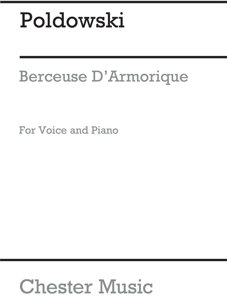 Berceuse D'armorique (Voice And Piano)